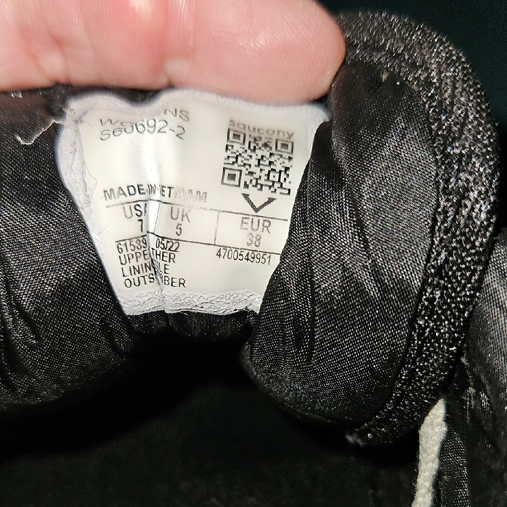 Saucony All Leather Black Teal And Grey Athletic Shoes - Picture 6 of 6